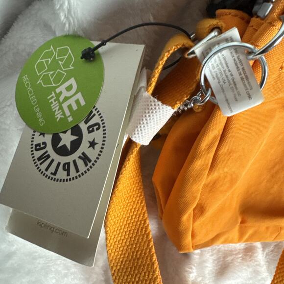 Kipling HB6467 Keefe Shoulder Crossbody Bag Double Zip Orange NEW GORILLA NWT - Picture 2 of 9